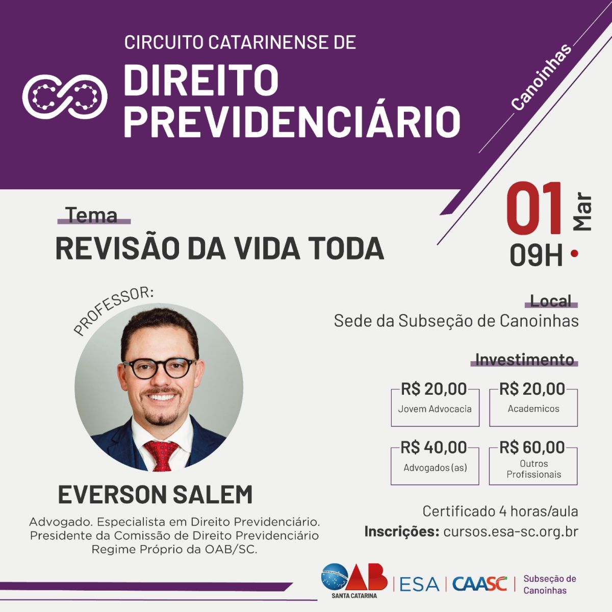 CIRCUITO CATARINENSE DE ADVOCACIA - DIREITO PREVIDENCIÁRIO CIRCUITO CATARINENSE DE ADVOCACIA - DIREITO PREVIDENCIÁRIO